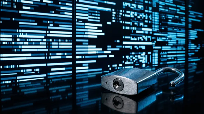 Eine Hand hält ein Smartphone, das Sprechblasen mit einem visuellen Effekt aus blauen Lichtspuren und energiegeladenen Funken auf schwarzem Hintergrund anzeigt.